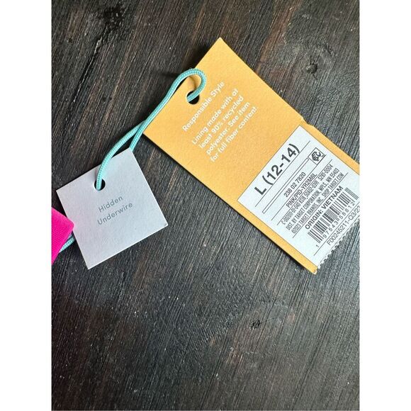 Kona Sol Pink Bikini Top With Padding and Adjusters Size Large New - Picture 2 of 3